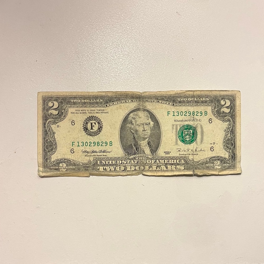 1995 $2 Bill
